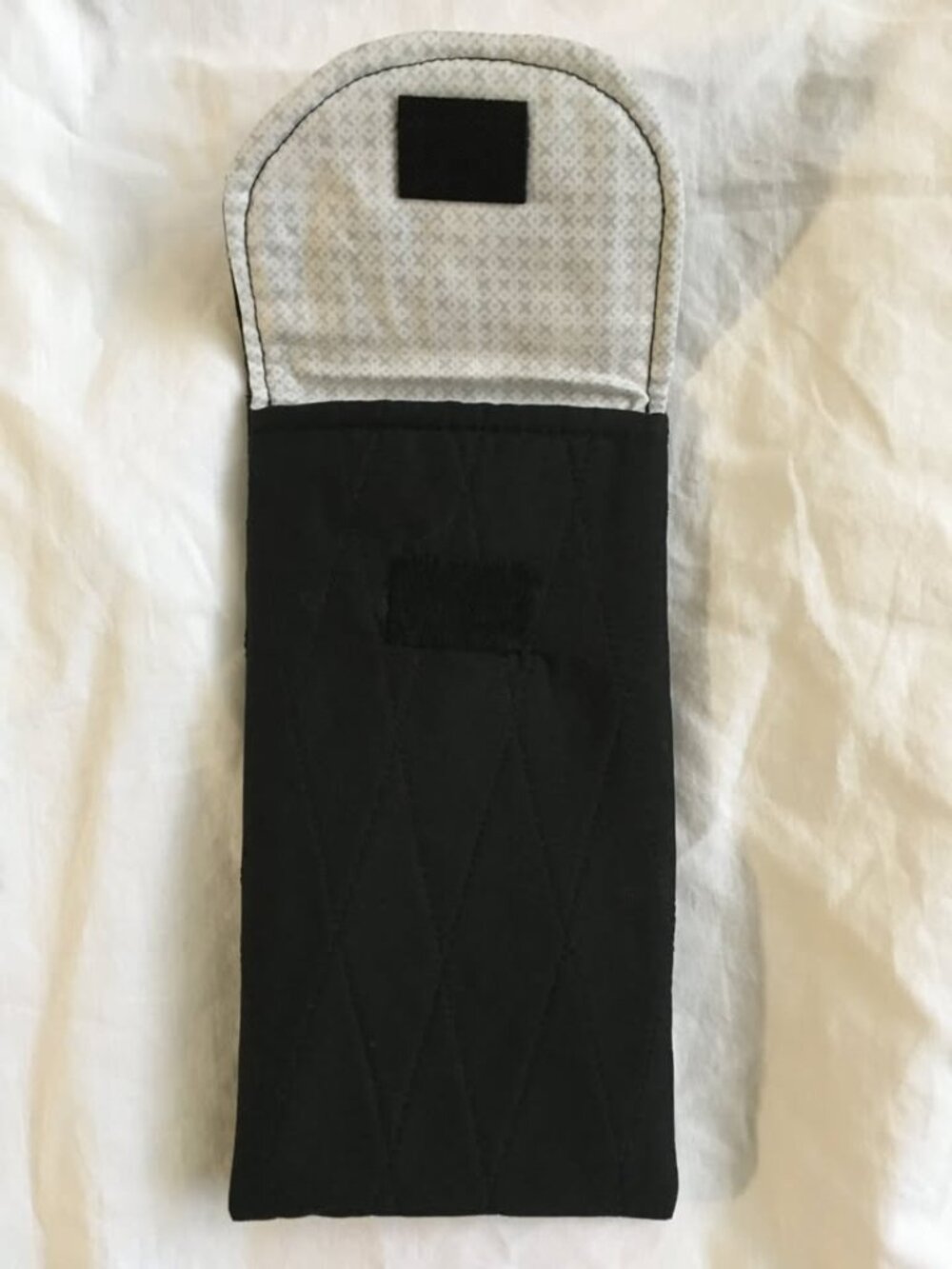 New Custom Made Black Quilted Cell Phone Makeup Case 8" x 4.25" ADD TO A BUNDLE!